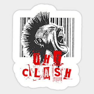 the clash on the barcode punk Sticker